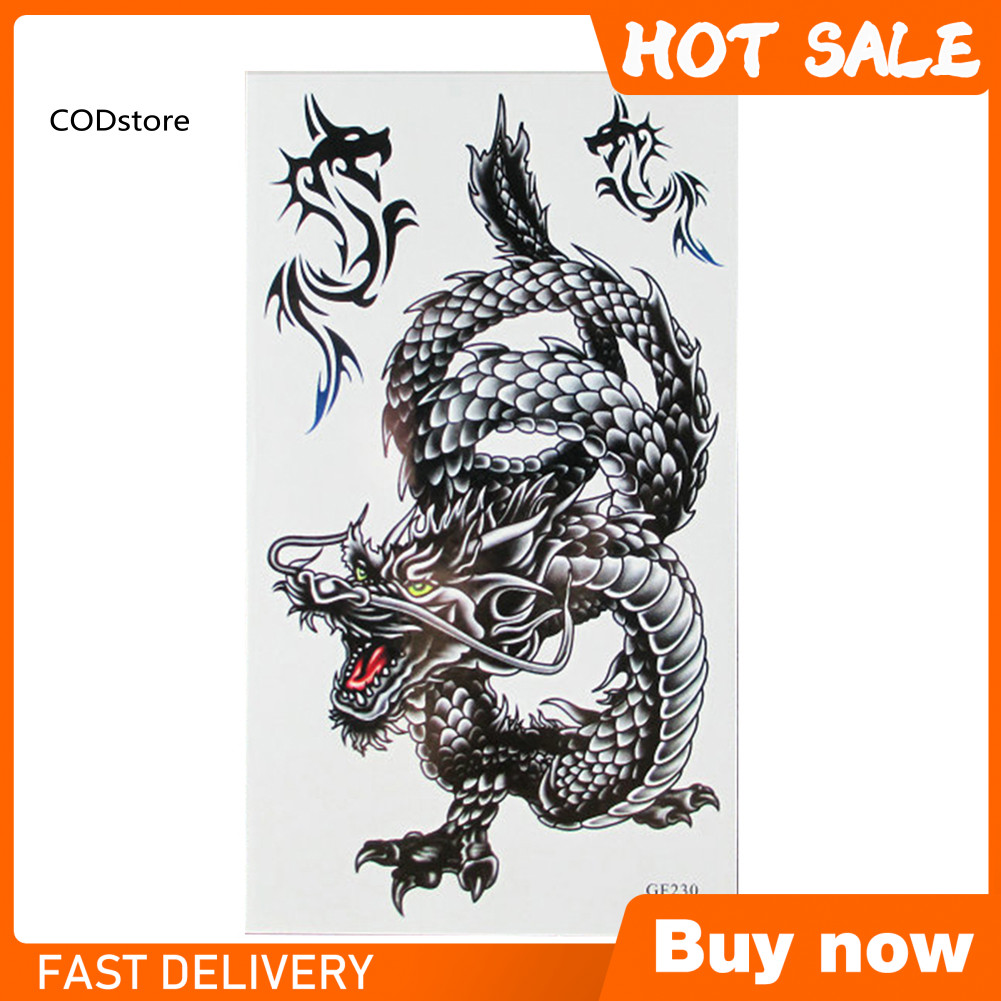 Hình xăm dán decal tạm thời KDC Dragon - kháng nước, tháo rời dễ dàng