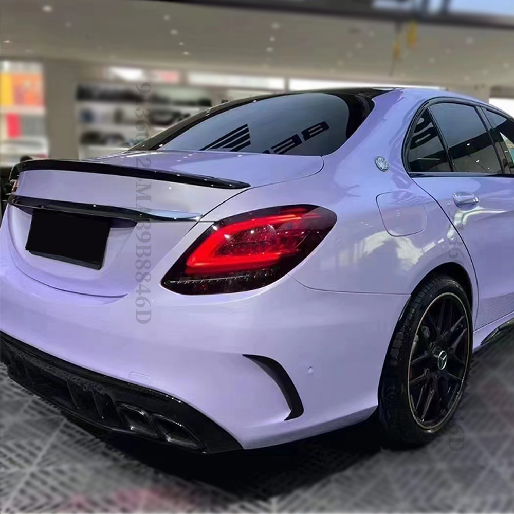 Dành Cho Xe Mercedes Benz C W205 Sedan Và C63 C43 4Door 2014 2015 2016 2017 2018 2019 2020 2021 2022 Phía Sau AMG Phong Cách Xẻ Tà Cánh Đuôi Không Khí Trang Trí Boot Lip Refit Viền