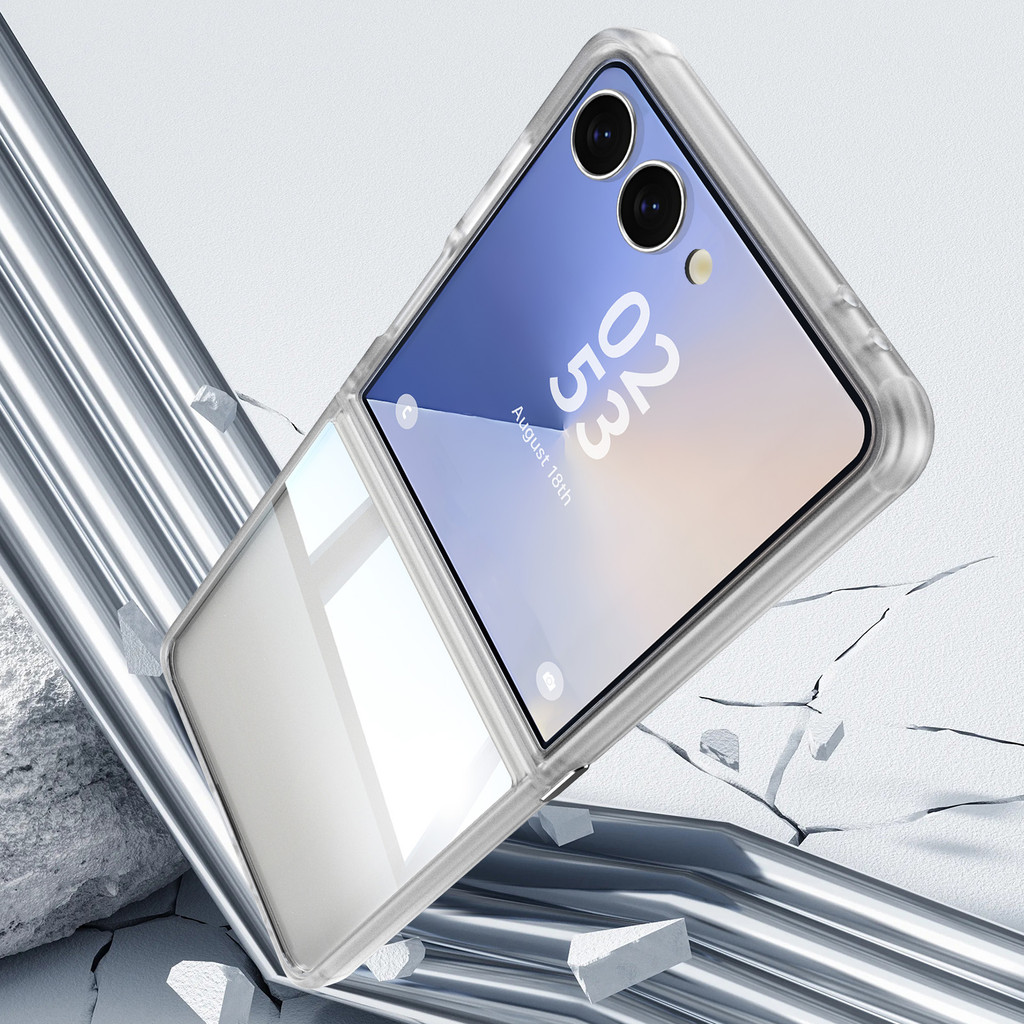 Ốp Điện Thoại Giáp Trong Suốt Cho Samsung Galaxy Z Flip 7 fe 6 5 Flip7 Flip6 Flip7 5G TPU + PC Slim Rugged Vỏ Bảo Vệ