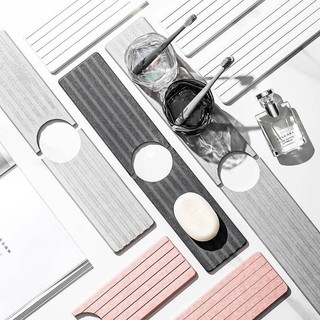 Diatom Vòi Bùn Thấm Hút Miếng Lót Nhà Bếp Phòng Tắm Bồn Rửa Mặt Để Đồ Lót Phòng Tắm Nhanh Khô Cứng Pad