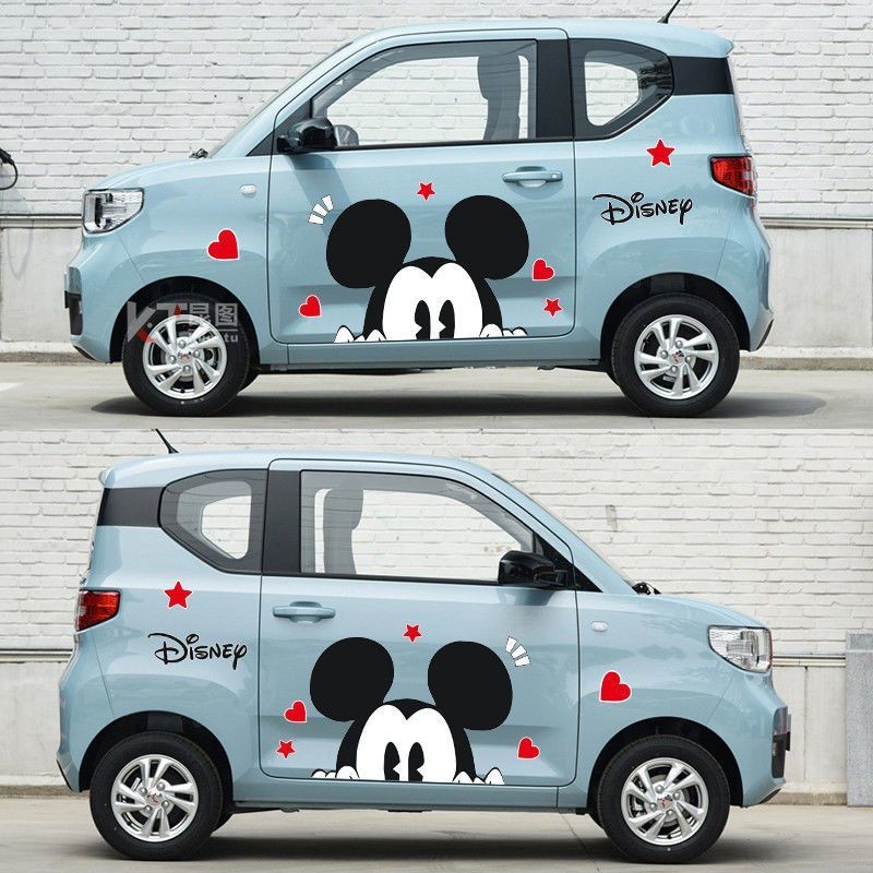 Ola Cheryway Nhãn Dán Xe Hơi Dễ Thương Kiến Nhỏ Kem Minnie mini Body Sticker Colai Wuling Hongguang Mickey