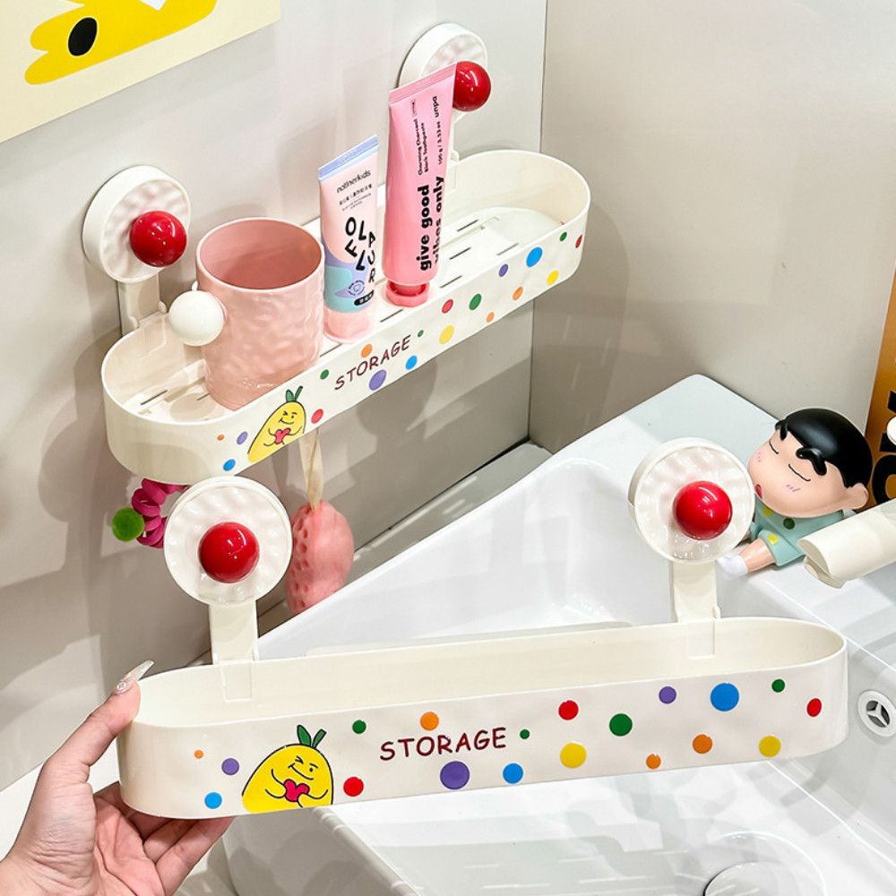 Kệ Đựng Đồ Nhà Tắm Hút Chân Không Popup Dễ Thương DINO, Giá Treo Đồ, Kệ Góc Decor Phòng Tắm