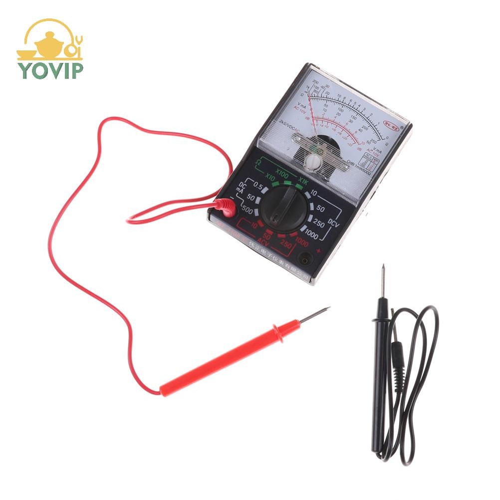 YOVIP / AC 1000V Vôn kế 250mA Ampe kế 1K Analog Đồng hồ vạn năng VN