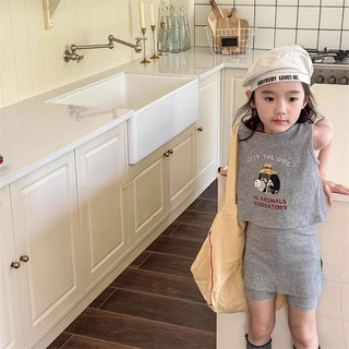 Phong Cách Mới Mùa Hè Bé Gái Áo Vest Quần Short Phù Hợp Với Bé Hoạt Hình Dễ Thương In Hình Trẻ Em Thời Trang Thường Ngày Hai Mảnh Phù Hợp Với