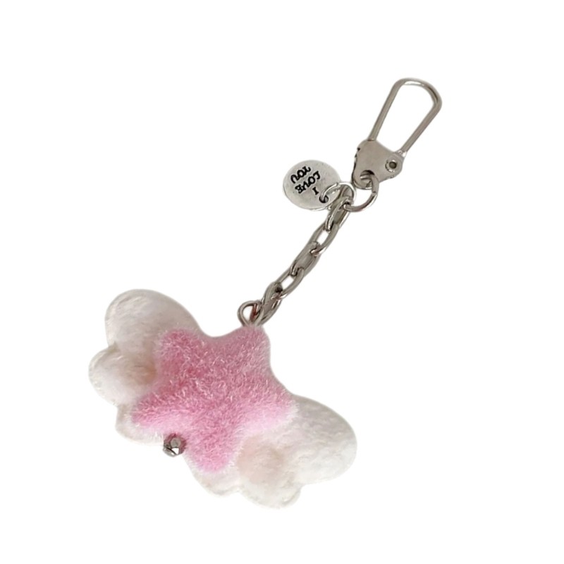 COO Chất Liệu Đổ Xô Ngôi Sao Móc Khóa Fuzzy Cánh Thiên Thần Trang Trí Thời Trang Thiết Thực Cho Học Sinh Cô Gái Bạn Bè