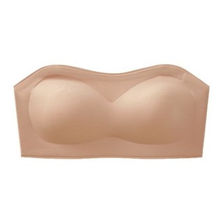 Áo Lót Dây Bandeau Bralette Chống Trơn Trượt Silicon, Liền Mạch và Không Dây Có Đệm Ống Cho Tập Luyện