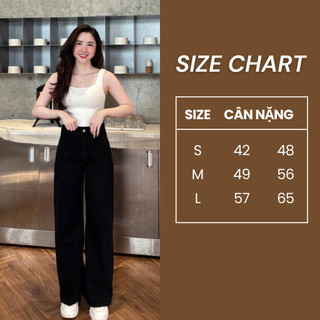Quần Jean nữ GUNO Cạp Cao Ống Suông Trơn Màu Quần Bò Nữ Ống Rộng Dáng Suông SP5 25QG41