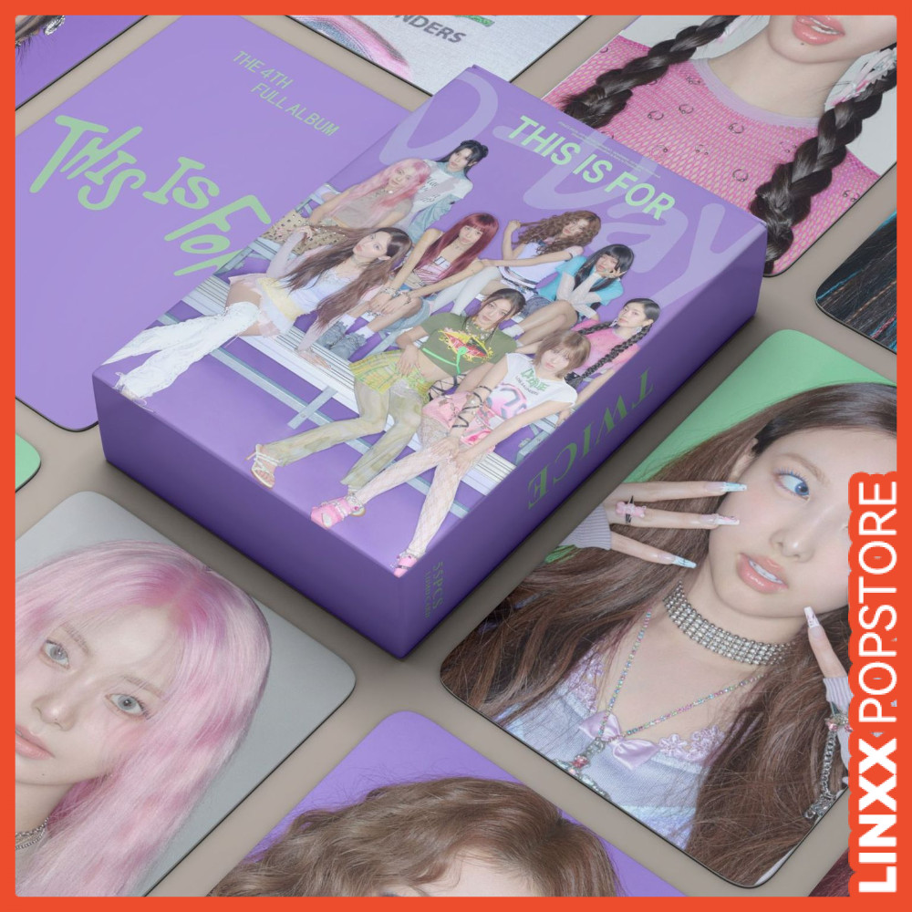 LINXX 55 Chiếc HAI Lần Này Dành Cho Album Mới 3 Inch Holographic Lomo Cards HD Hình Ảnh Quạt Bộ Sưu Tập Thẻ Hàng Hóa Quà Tặng Kpop Photocard Bộ Dành Cho Người Hâm Mộ