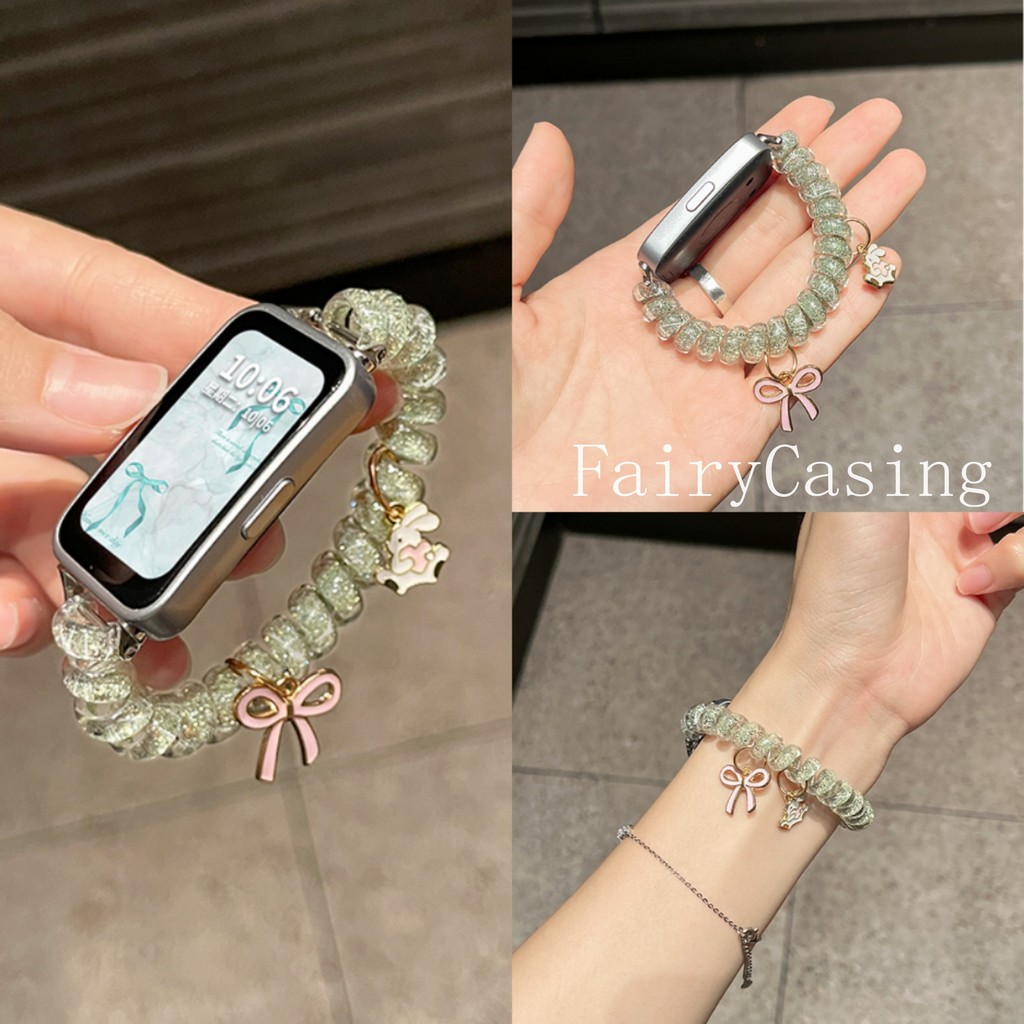 Dây đeo đàn hồi lấp lánh cho Huawei Band 11 Pro 8 9 10 Phụ kiện Vòng đeo tay cho Huawei Band Fit 3 4 4pro 2 Band