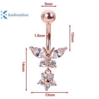 Kudosation Zircon Phẫu Thuật Thép Rốn Xuyên Bụng Nút Nhẫn Trang Sức Cơ Thể