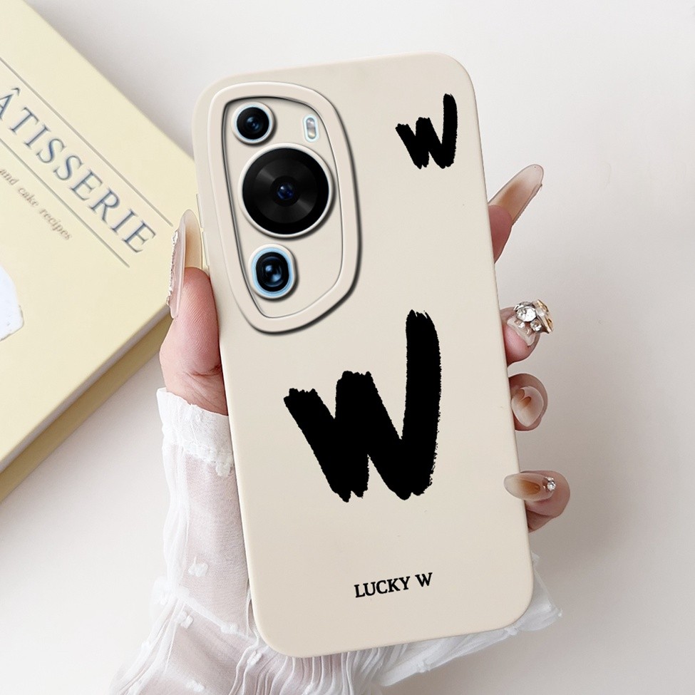 Ốp lưng Huawei P60Art MNA-AL00 Huawei P60 Art Cover Chữ thời trang đơn giản Thiết kế họa tiết A-Z Ốp lưng chống sốc bằng silicon