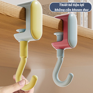 Móc Treo Balo, Túi Xách Để Bàn Xoay 360 Độ, Móc Treo Đồ Đa Năng Gắn Bàn Không Cần Khoan Đục