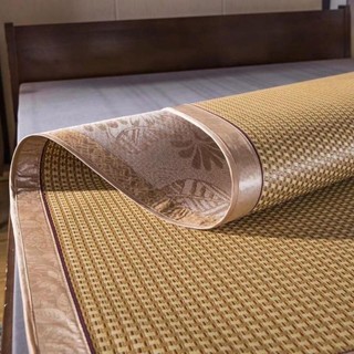 Chiếu điều hòa sợi mây lót lụa cao cấp - có chun cài 2 góc, hàng loại 1 mát thoáng