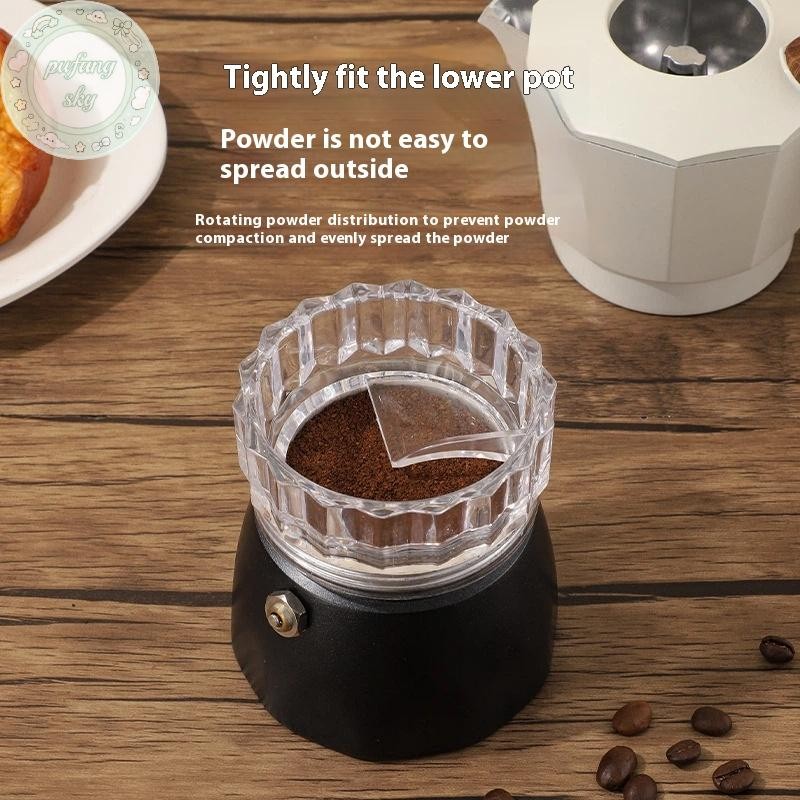 PUSKY 1 Cái Nhà Barista Phụ Kiện Cà Phê Tam Giác Cho Moka Nồi Xoay Định Lượng Vòng Cà Phê Nhà Phân Phối Leveler VN