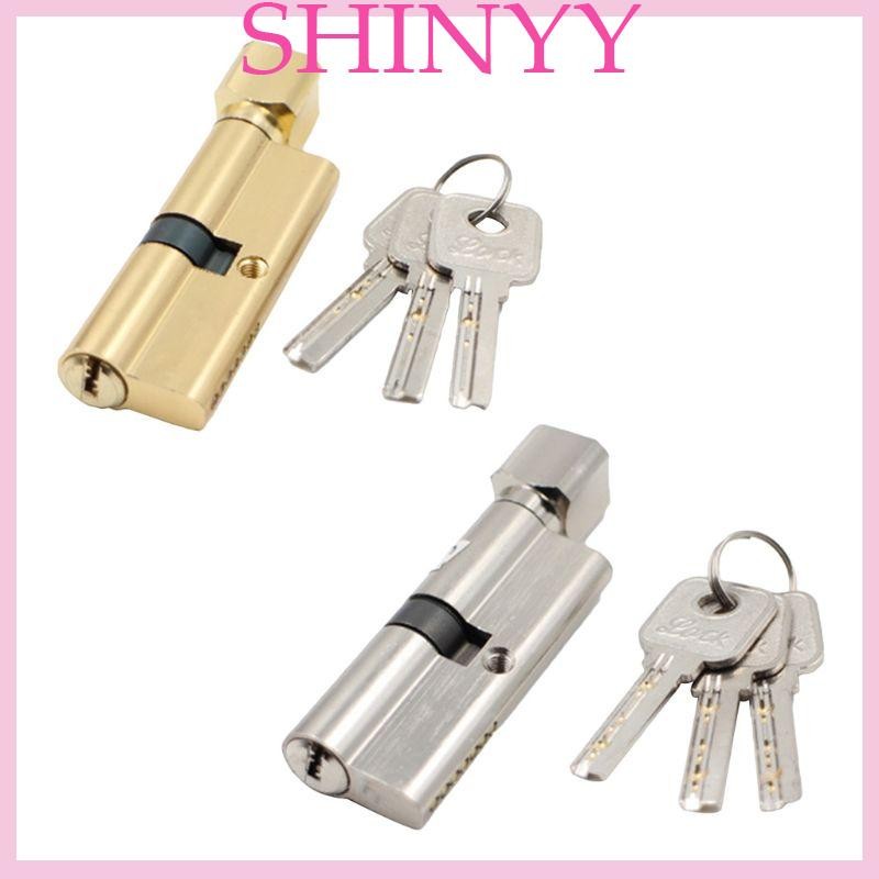 SHI Khóa Cửa Kim Loại Xi Lanh Thay Thế Khóa Nội Thất An Ninh Chống Trộm Với 3 Phím Nhập Cửa Trước Deadbolt Lockset