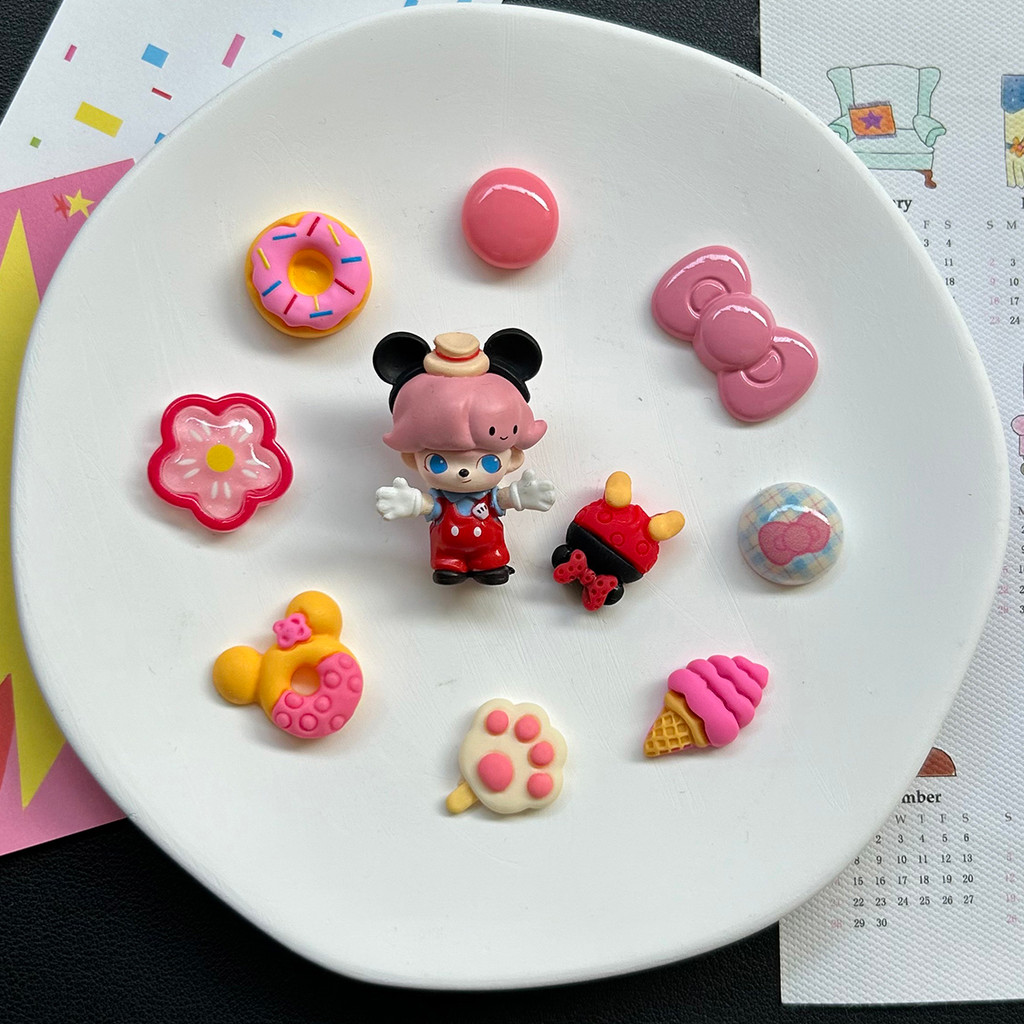 Phụ kiện Pop Mart Dimoo Disney Mickey hoa giày lỗ thích ứng với CROCS, Busch, Zhibixing, tháo rời, ins