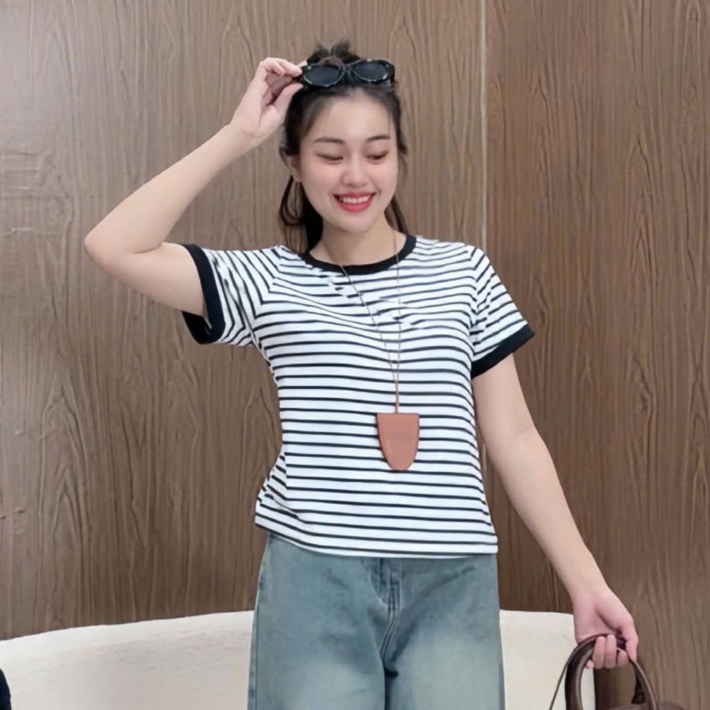 Áo Thun Kẻ Ngang Tay Ngắn Nữ Bigsize – Thời Trang Cho Nàng Tự Tin Mọi Khoảnh Khắc A285