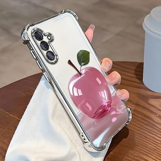 Thích hợp cho Ốp điện thoại Galaxy A55 5G Thiết kế pha lê Apple Tiểu thuyết đơn giản Chất liệu TPU trong suốt Giá cả phải chăng Chống sốc Chống trượt Chống vân tay bền