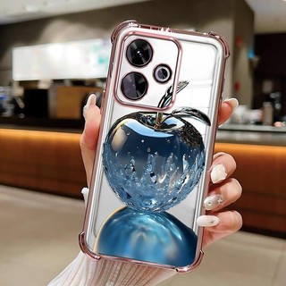 Thích hợp cho Redmi 13 Vỏ điện thoại Chất liệu pha lê Apple Thiết kế mới Đơn giản Vỏ điện thoại TPU trong suốt Giá cả phải chăng Chống sốc Chống trượt Chống vân tay bền