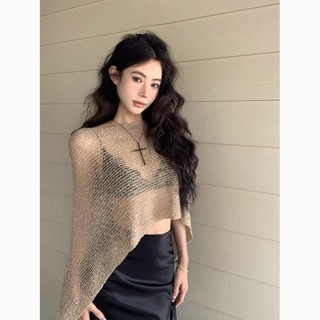 Bộ một mảnh phong cách châu Âu - Mỹ, phù hợp đi biển nghỉ mát mùa hè, kèm theo khăn choàng rỗng chống nắng.