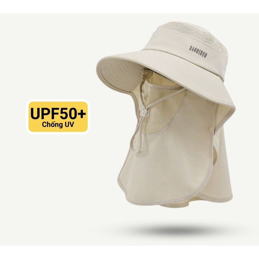 Mặt nạ chống nắng UPF50+ thoáng khí, bảo vệ da khỏi tia UV khi tắm biển