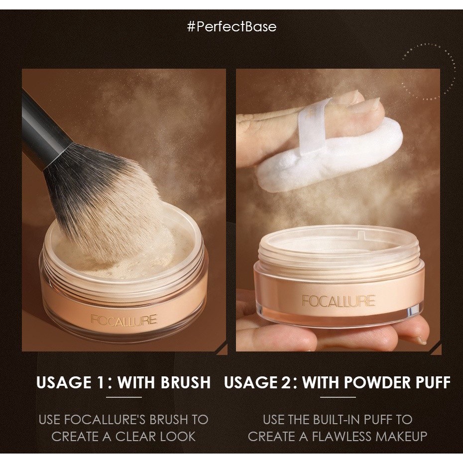 Phấn Phủ Dạng Bột FOCALLURE FA201 Kiểm Soát Dầu Lâu Trôi Cho Lớp Nền Hoàn Hảo Tự Nhiên