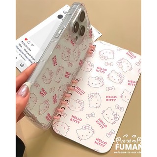 Ốp Điện Thoại Sách Lật Kitty Dễ Thương Cho Vivo V40 V30 V29 V27 X200 Pro Mini X200S X100 X100S X90 X90S Y36 Y27 Y27S T3 Ultra 5G 4G Vỏ Hoạt Hình Dễ Thương Kitty Mềm Đứng Vỏ Trong Suốt