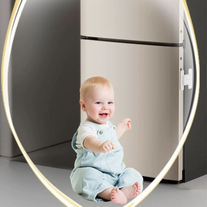 Mya Tủ Lạnh Tự Động Đóng Cửa Và Khóa Ngăn Kéo Thiết Bị An Toàn Cho Bé Dễ Dàng Sử Dụng Nhựa Thiết Thực Cho Childproofin