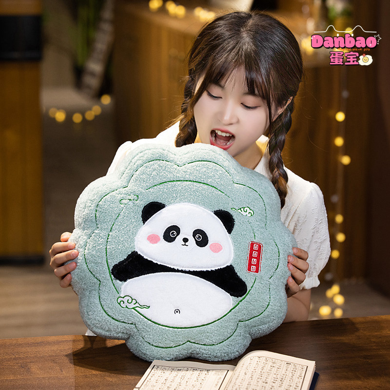 Đồ chơi nhồi bông gối bánh Trung Thu động vật dễ thương: gấu trúc, thỏ trắng, lợn hồng, quà tặng lễ hội Trung Thu cho trẻ em