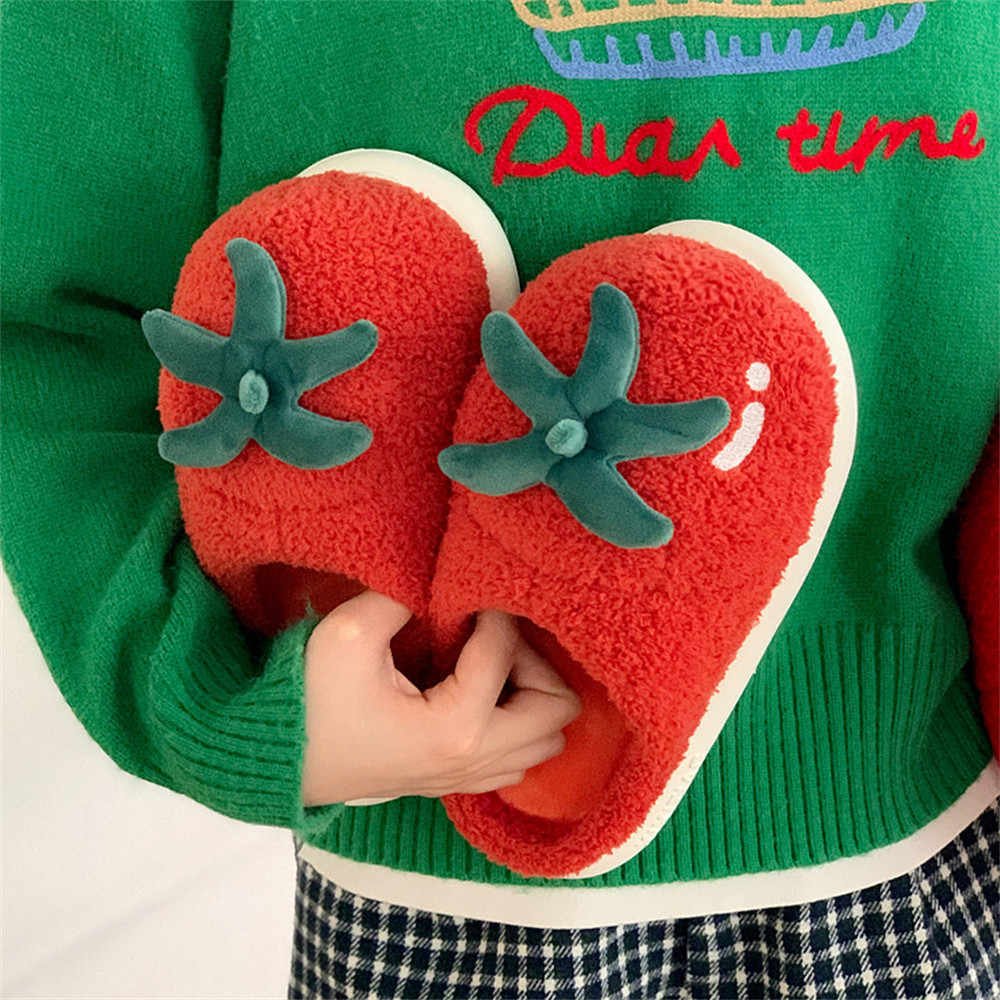 XIXITIAO Dép Cotton Giữ Ấm Mùa Đông Phong Cách Mới Nữ Đế Dày Dễ Thương Nhà Trong Nhà