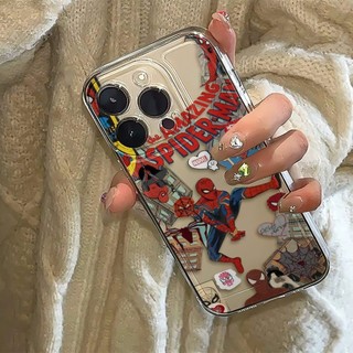 Ốp điện thoại Marvel Spider-Man cho iPhone 11, / 16 12 / 13 / 14 / 15pro Max, cá tính sáng tạo thú vị. Vỏ trong suốt, chống thấm nước, chống sốc, vỏ bảo vệ