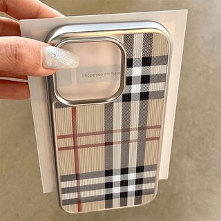 Ốp Điện Thoại Thích Hợp Cho iPhone Kẻ Sọc Hợp Thời Trang Thích Hợp Cho iPhone1514 Vỏ Điện Thoại 13promax Phong Cách Mạ Điện 12 Cao Cấp / 7 / 8 Vỏ Bảo Vệ Phong Cách Mới 3G64