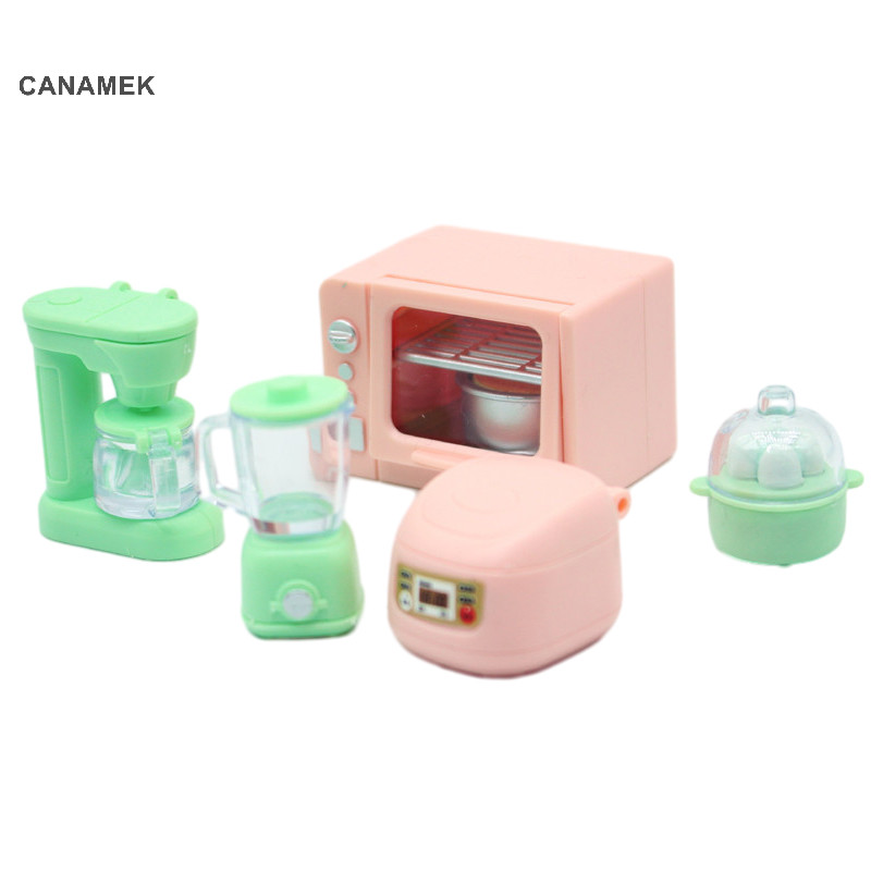 Canamek Bộ 1:12 Phụ Kiện Nhà Búp Bê Thu Nhỏ Bếp Lò Vi Sóng Máy Hấp Trứng Trang Trí Mô Hình CSF