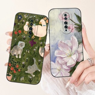 Ốp bảo vệ ống kính OPPO Reno2 F / Reno2 Z / Reno2 Reno 2 2F 2Z Vỏ điện thoại silicon mềm in hình thời trang