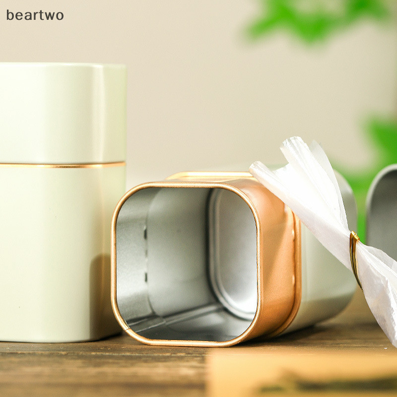 < Beartwo > Hộp Trà Di Động Trà Màu Trơn Hộp Kín Bộ Đồ Trà Hộp Đựng Thiếc Có Thể Cà Phê Đường Hộp Bảo Quản Nhà Bếp Đẹp
