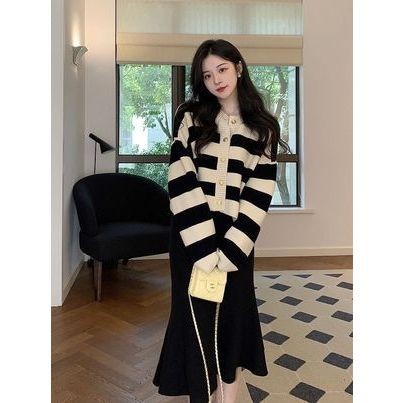 (HÀNG QCCC) Áo khoác len Cardigan dáng croptop form rộng phối cúc vàng sang chảnh tiểu thư XIMIMI SP39