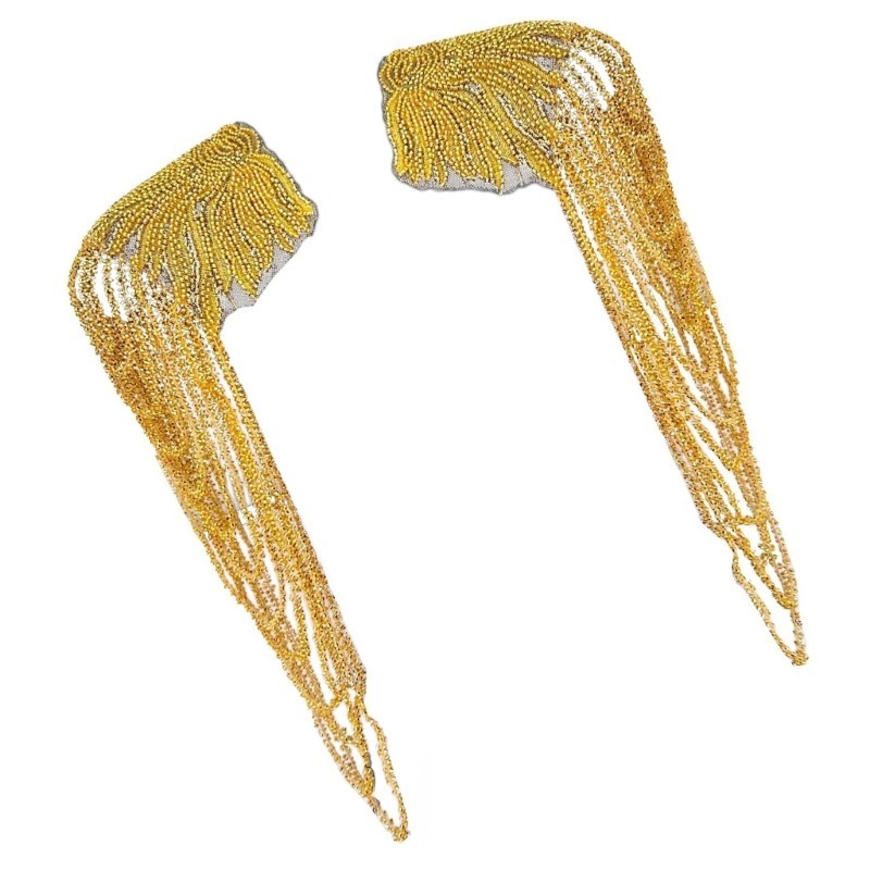 Dasbsug Vai Epaulet Cho Sân Khấu Đầm Viền Đính Hạt Epaulet Quấn Vai Cho Trang Phục Chuyên Nghiệp May Accesso