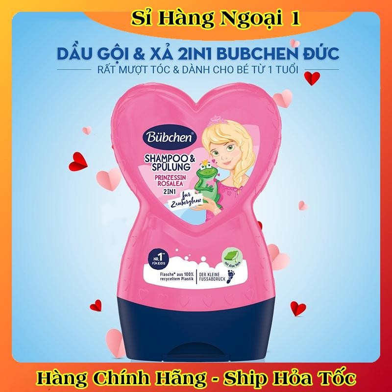 [Hàng nội địa Đức] Dầu gội xả 2in1 Bubchen công chúa cho bé của Đức