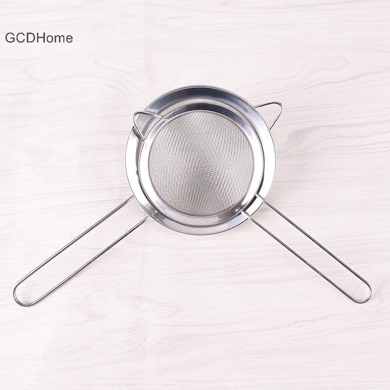 Gcdhome Nhà Bếp Dây Thép Không Gỉ Lưới Mịn Lọc Dầu Sàng Sifter Thép Không Gỉ Nhà Bếp Sàng HOT