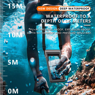 [Shellbox] ốp lưng chống nước 2026 New Universal 7 inch 15M Bluetooth Diving Waterproof Housing Photo Video Taking Underwater Cover Case for iPhone Samsung Other All Smartphone