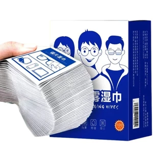 Khăn lau kính chống sương mù GODD cho kính mắt 100 gói Khăn lau mờ