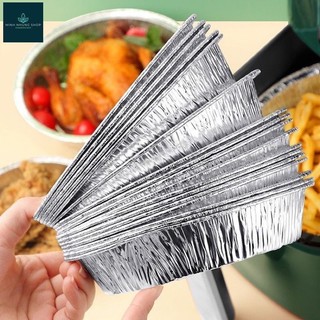 Bộ 10 bát bạc 22cm và khay bạc dành cho nồi chiên không dầu cao cấp.