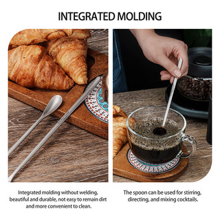 Boundless Voyage Thìa Cà Phê Titan Tay Cầm Dài Thìa Cho Cà Phê Latte, Espresso, Sôcôla Nóng, Đồ Uống Nóng, Món Tráng Miệng