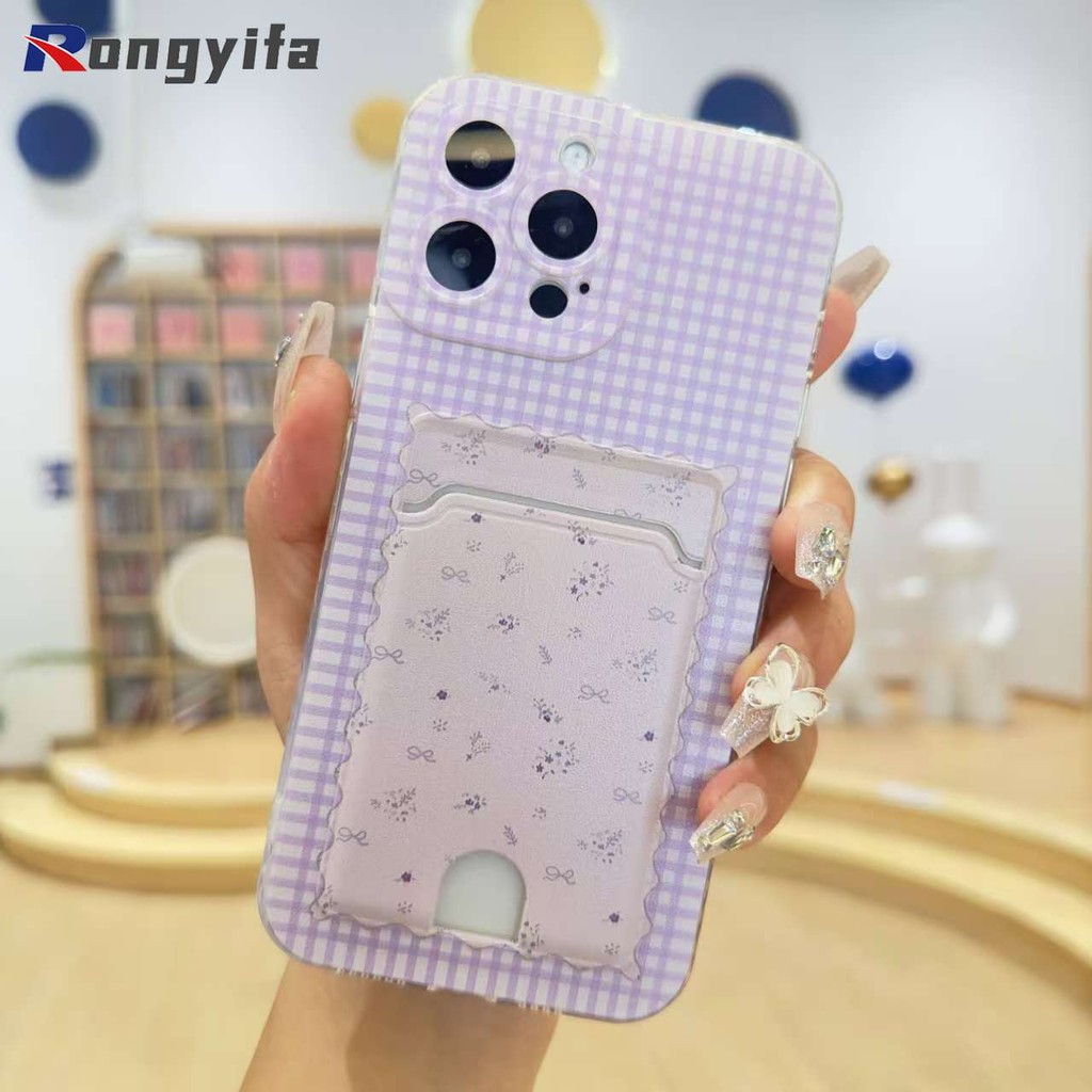 Nơ Túi Đựng Thẻ Dành Cho Samsung Galaxy M55 M54 M35 M15 M14 M23 F23 M33 M52 M53 5G M13 F13 4G M30 M31 Prime F41 M30S M21 M21S Ví Đựng Vỏ Mềm Chống Sốc Chống Rơi