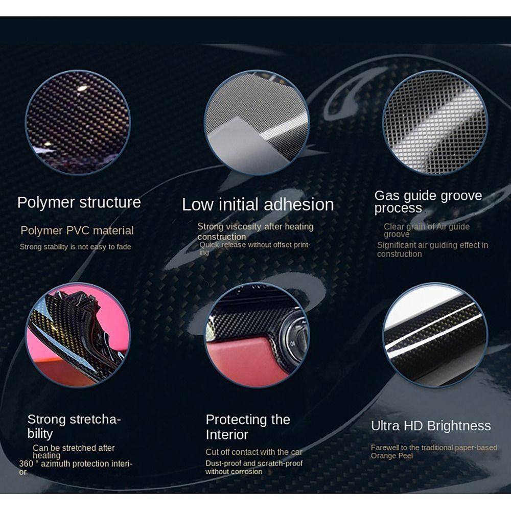 [COD] Phim Vinyl Sợi Carbon SIMPLEAID, / Nhãn dán thân xe máy bằng sợi carbon rèn hiệu ứng 6D, Đề can dán xe máy có độ bóng cao thời trang 50x30CM cho xe máy DIY