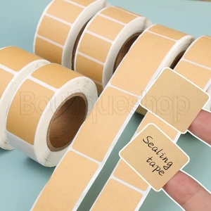 800 Miếng dán niêm phong giấy Kraft - Miếng dán phong bì DIY - Nhãn loại thực phẩm - Trang trí thẻ quà tặng - Trống, Tự dính - Văn phòng phẩm dành cho học sinh - Cung cấp văn phòng trường học