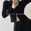 Áo cardigan dệt kim dài tay phối khóa zip 2 chiều phong cách thời trang Hàn Quốc hàng QC XIMIMI SP227