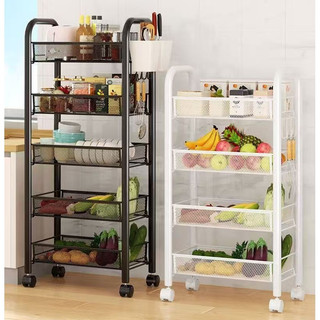 Kệ Kệ Thép Carbon Năm Lớp, Xịt Bột, Bánh Xe, Kệ Lưới Dây Thép,Xe đẩy nhỏ