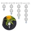 Yoo Keepsake Ảnh Charm Pin Mẹ Cô Dâu Chú Chổi Cưới Bó Hoa Ảnh Charm Pin