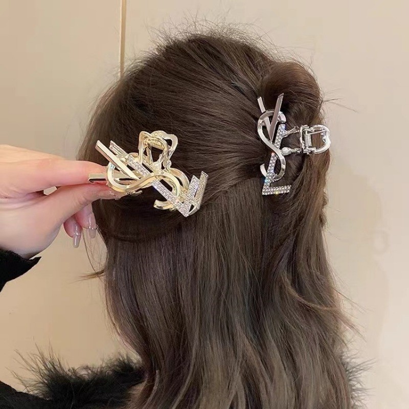 Mauropoli [Sẵn Sàng] Phong Cách Mới Ánh Sáng Sang Trọng Kim Loại Tinh Tế Vừa Lấy Kẹp Nữ Cao Cấp Đầu Lưng Tóc Cá Mập Kẹp Tóc Mũ Đội Đầu